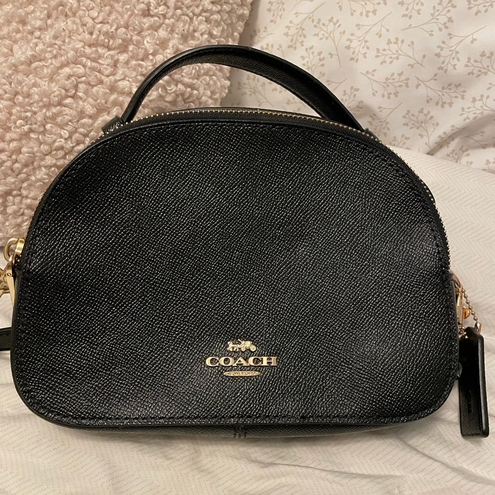 Coach black crossbody purse